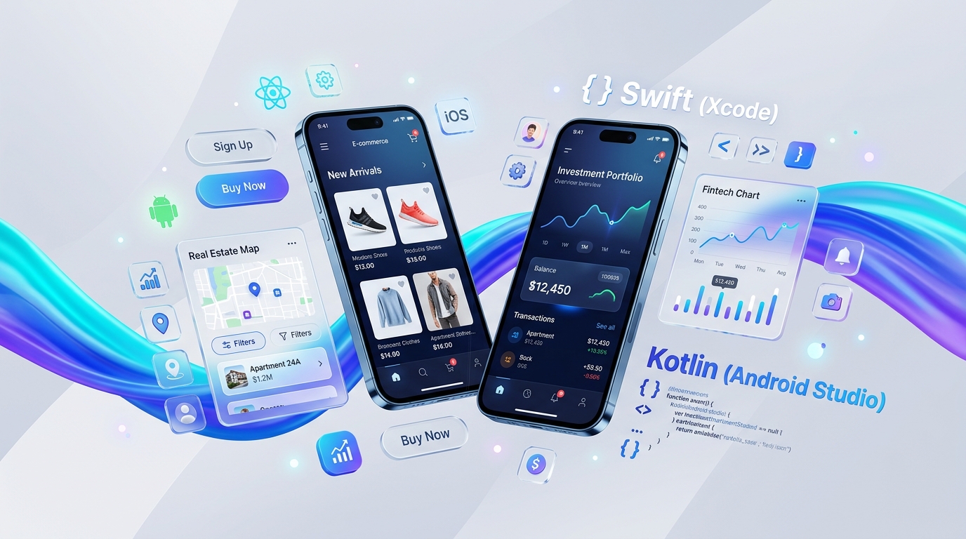 Mobile App Development Illustration