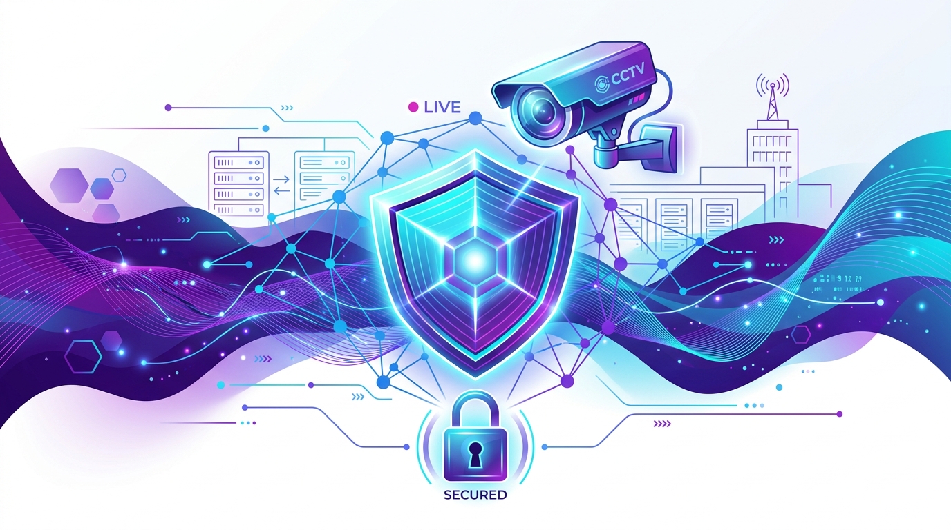 CCTV & Network Security Illustration